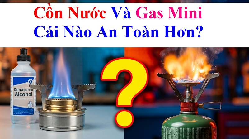 Cồn Nước Và Gas Mini Cái Nào An Toàn Hơn? So Sánh Chi Tiết Từ A–Z